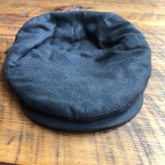 Amicale 100% Camel Hair Taxi Driver Flat Hat Black Size L/XL - Picture 2 of 5